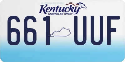 KY license plate 661UUF