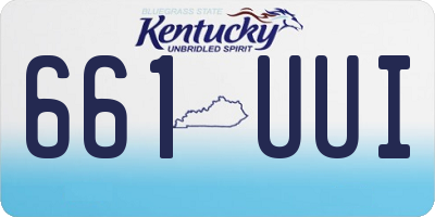 KY license plate 661UUI