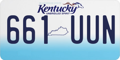 KY license plate 661UUN
