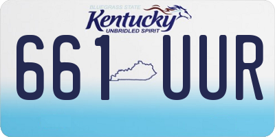 KY license plate 661UUR