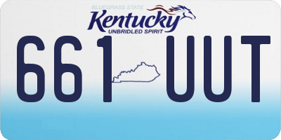 KY license plate 661UUT