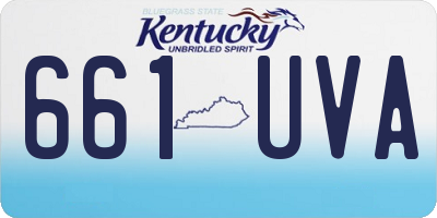KY license plate 661UVA