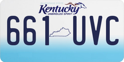 KY license plate 661UVC