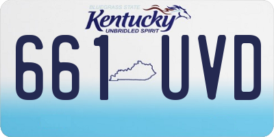 KY license plate 661UVD