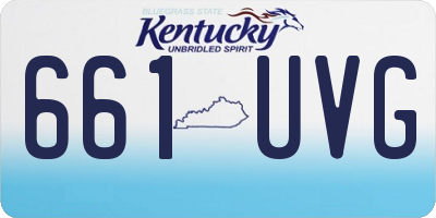 KY license plate 661UVG