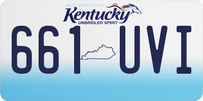 KY license plate 661UVI
