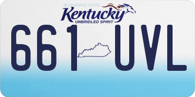 KY license plate 661UVL