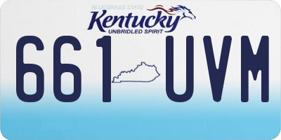 KY license plate 661UVM