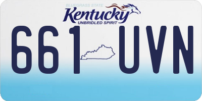 KY license plate 661UVN