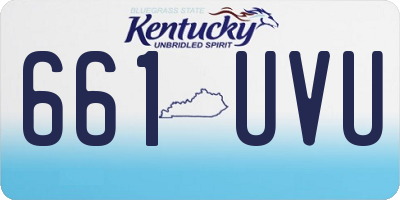 KY license plate 661UVU