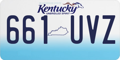 KY license plate 661UVZ