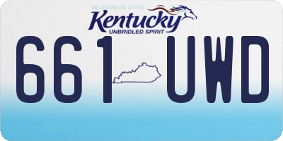 KY license plate 661UWD