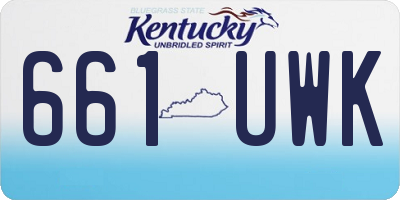 KY license plate 661UWK