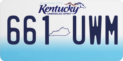 KY license plate 661UWM