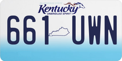 KY license plate 661UWN