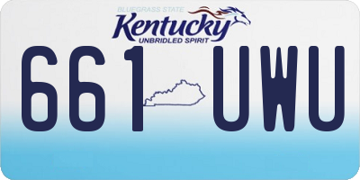 KY license plate 661UWU