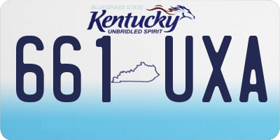 KY license plate 661UXA