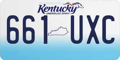 KY license plate 661UXC