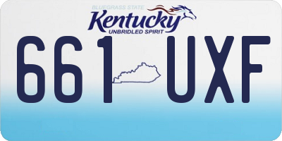 KY license plate 661UXF