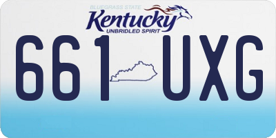 KY license plate 661UXG