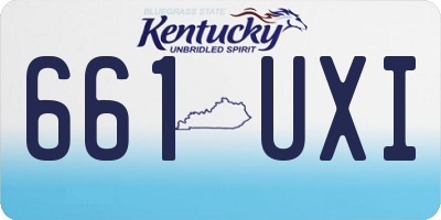 KY license plate 661UXI