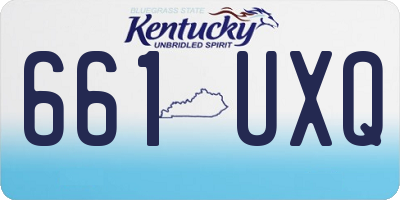 KY license plate 661UXQ