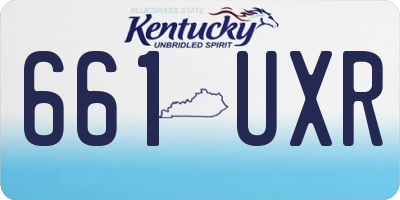 KY license plate 661UXR