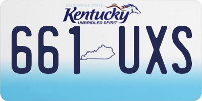KY license plate 661UXS