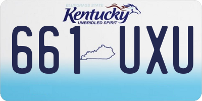 KY license plate 661UXU