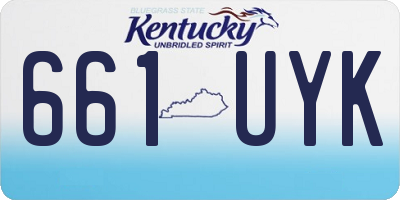 KY license plate 661UYK
