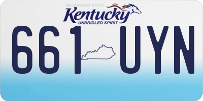 KY license plate 661UYN