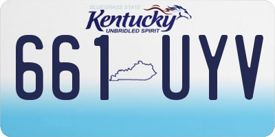 KY license plate 661UYV