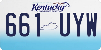 KY license plate 661UYW