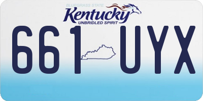 KY license plate 661UYX