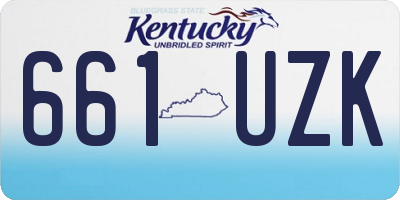 KY license plate 661UZK