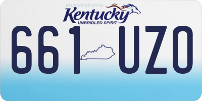 KY license plate 661UZO