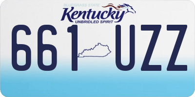 KY license plate 661UZZ