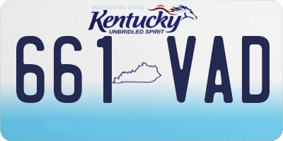 KY license plate 661VAD
