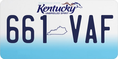KY license plate 661VAF