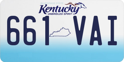 KY license plate 661VAI