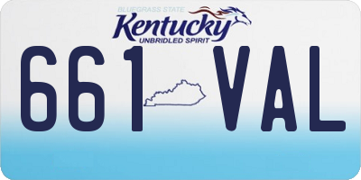 KY license plate 661VAL