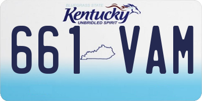 KY license plate 661VAM