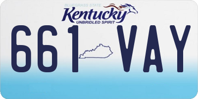 KY license plate 661VAY