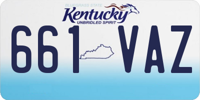 KY license plate 661VAZ