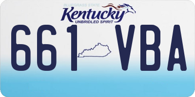 KY license plate 661VBA