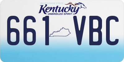 KY license plate 661VBC