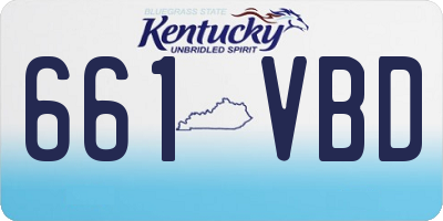 KY license plate 661VBD