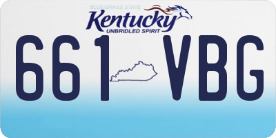 KY license plate 661VBG
