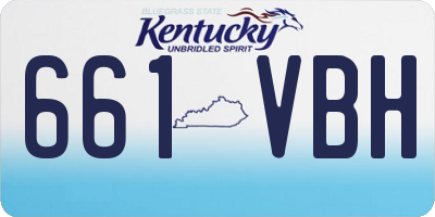 KY license plate 661VBH