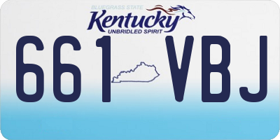 KY license plate 661VBJ
